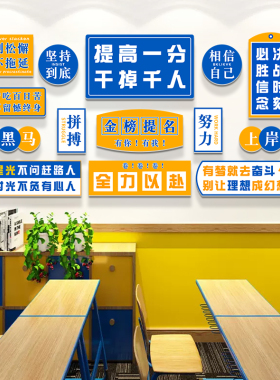 2025新款班级布置教室装饰文化墙贴小学初中高中励志标语学校开学