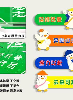 我不会可以学班级教室文化墙贴布置装饰小学中考培训机构励志标语