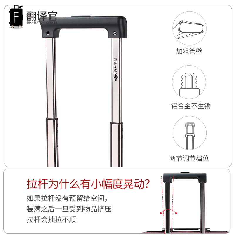 翻译官拉杆箱18寸男女登机箱万向轮轻便行李箱子小号旅行密码皮箱 - 图2