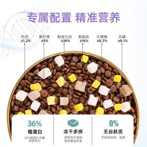 满月幼猫猫粮1到12月离乳期专用英短蓝猫成猫无谷冻干小猫咪粮食3 - 图1