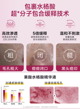 果酸水杨酸精华液刷去闭口黑头粉刺毛孔粗大收缩修复控油30ml