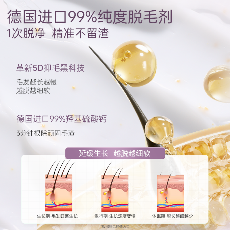 【U先入仓】泉兮山茶花唇部脱毛精华乳2g+脱毛膏3g+精华啫喱2g,淘宝优惠券,粉丝福利购,淘宝优惠卷