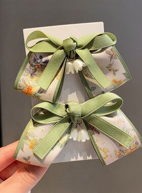 高颜值法式中国风短飘带