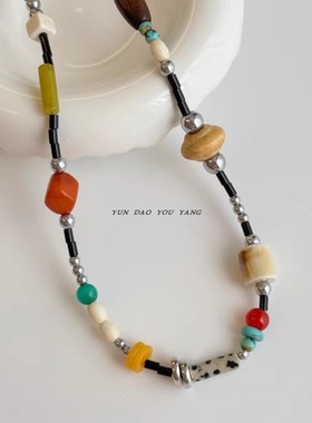 新中式复古串珠项链女2025新款