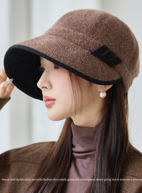 帽子女秋冬季韩版时尚百搭宽檐