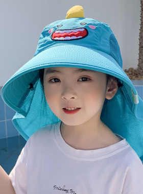 夏季宝宝防晒大沿薄款儿童帽子