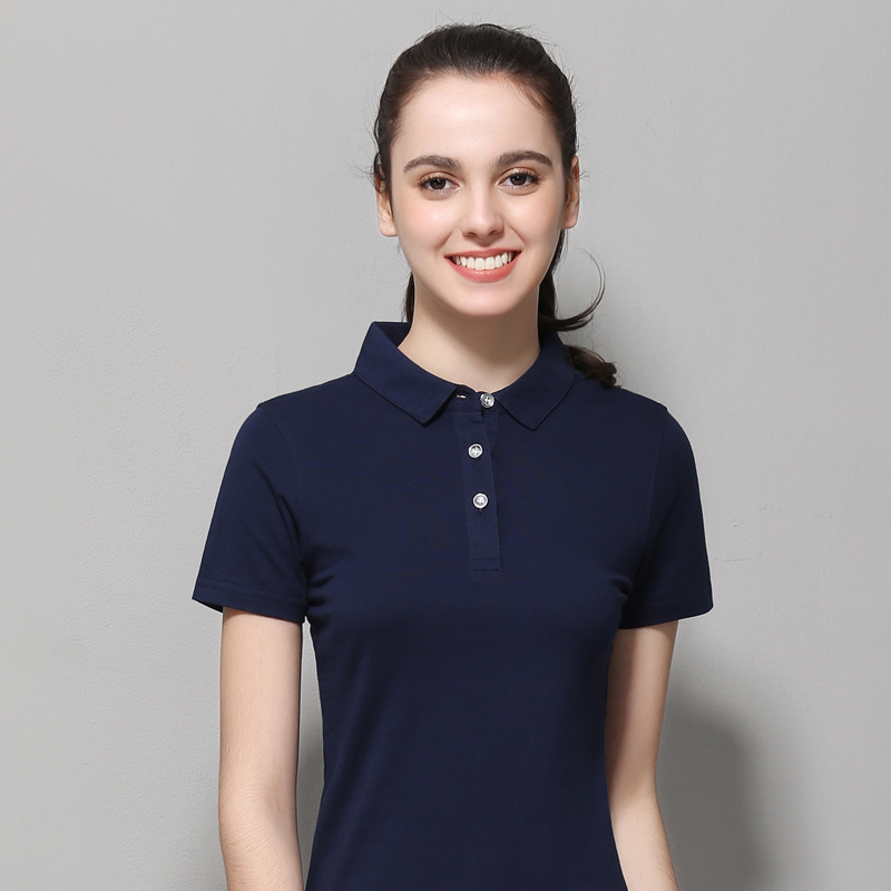夏天有翻领纯棉保罗衫大码半袖男女t恤工作服POLO衫短袖定制LOGO