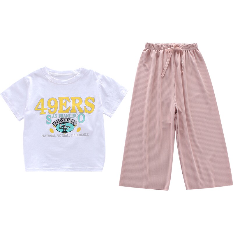 女童套装夏季2020新款女孩洋气时髦 康普克套装