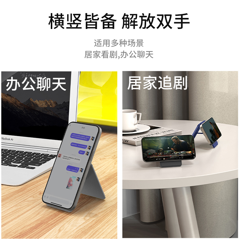 ESCASE 官方同款magSafe新款卡包适用皮革15真皮质卡套式磁吸手机支架苹果磁吸iphone15promax支架配件卡包
