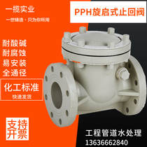 PPH Screwup Check Valve Plastic Chemicals Chemicals Acid PP flange check valve DN40 50 65 80100
