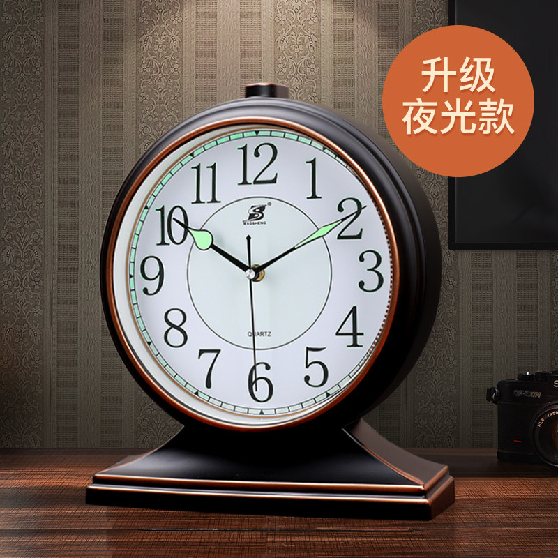 夜光静音家用时尚客厅摆件桌面座钟 尊奈尔座钟
