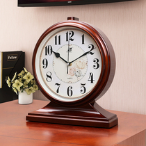 Pendulum clock quartz living room desktop seat clock retro home desktop fashion clock sitting clock placing table clock pendulum clock