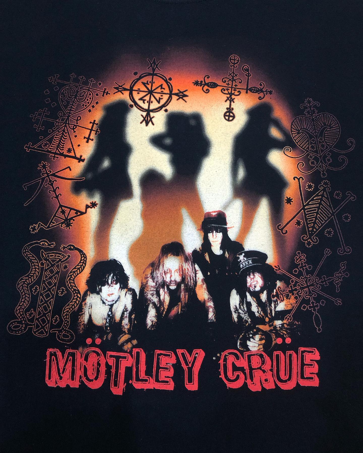 美式古着vintage motley crue乐队短袖T恤音乐发烧友oversize重工-图2