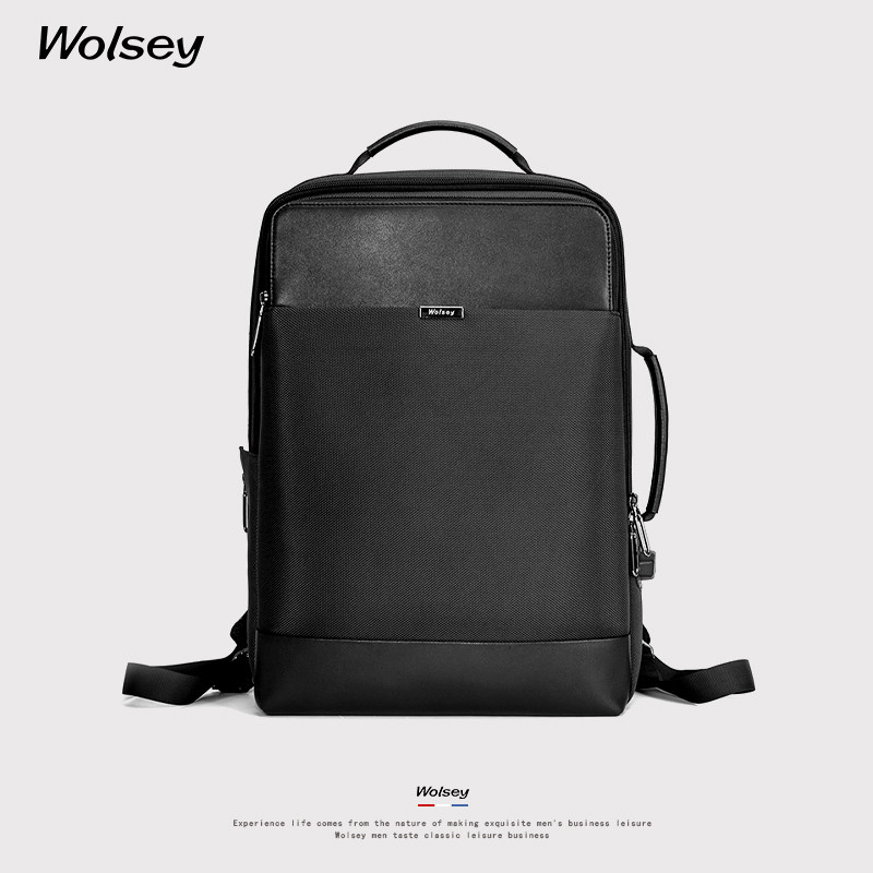 wolsey商务休闲大容量多功能电脑包 wolsey箱包双肩背包