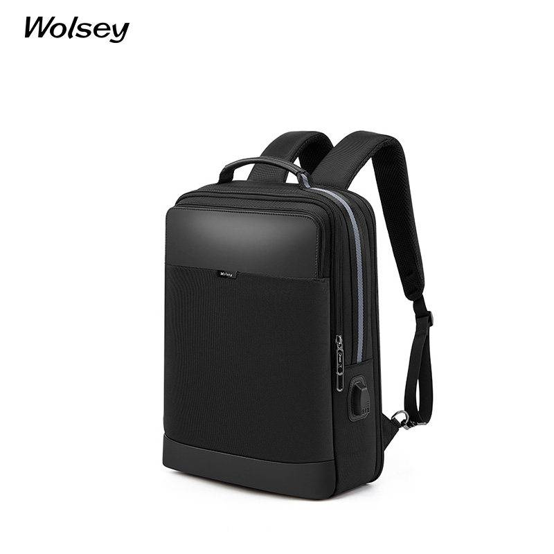 wolsey商务休闲大容量多功能电脑包 wolsey箱包双肩背包