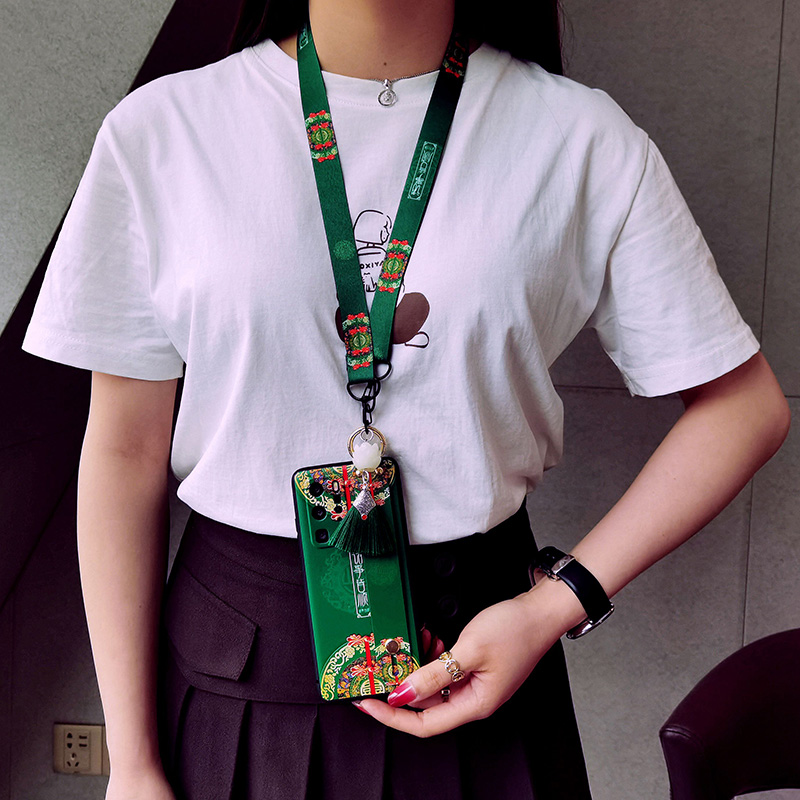 适用于华为畅享80手机壳畅享70硅胶软畅享60/50新款Hi畅享60磨砂畅想50Plus中国风畅享20Pro麦芒斜挎绳麦芒30 - 图2