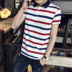 Áo cotton 2019 nam ngắn tay áo thun v-cổ nửa tay ve áo Polo xu hướng quần áo nam từ bi Hàn Quốc - Áo polo thể thao mẫu áo polo Áo polo thể thao
