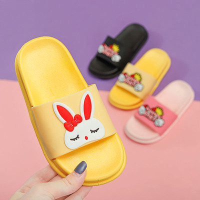 卡通可爱兔子粉色儿童拖鞋