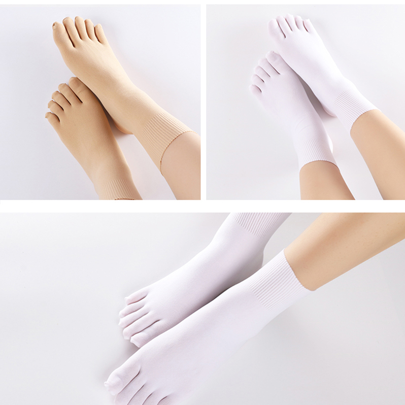 五指袜夏季透气吸汗超薄网sis丝袜 三分田短袜/打底袜/丝袜/美腿袜