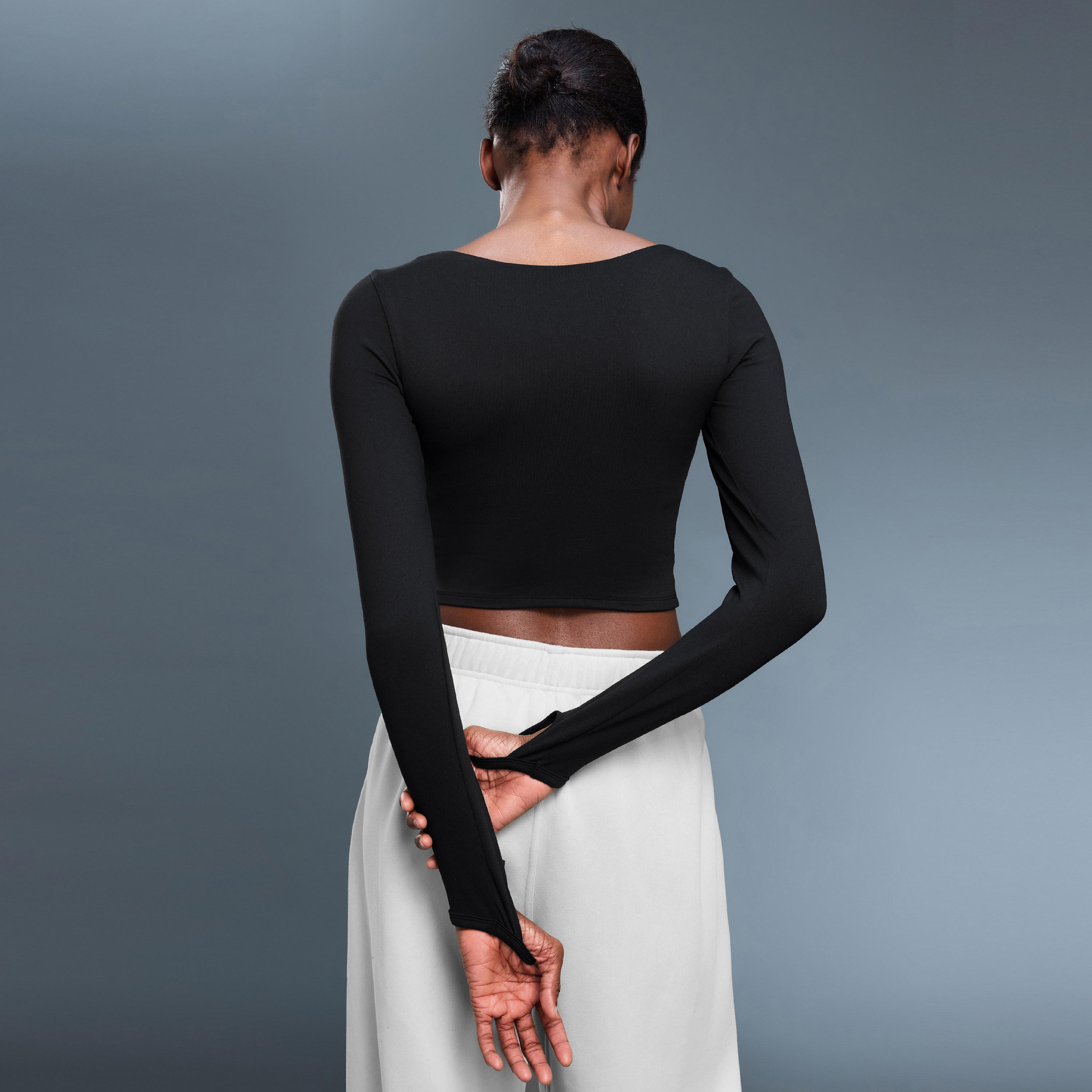 KUD新款修身显瘦运动长袖T恤半截带胸垫短款跑步健身瑜伽服上衣女,淘宝优惠券,粉丝福利购,淘宝优惠卷