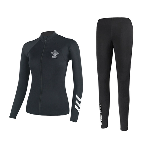 Wonderocean Diving Clothing Женская расщепление серфинга длиннонословленное длиннонословие с длинными -на солнце для солнцезащитного солнцеза