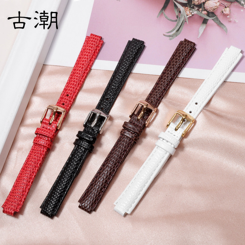 真皮凸口适配sheen卡西欧手表带 古潮配件