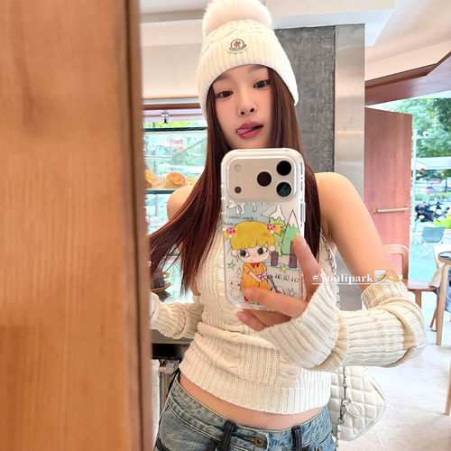 由里公园ins可爱涂鸦奈良美智小狗插画17适用17pro苹果17ProMax手机壳iPhone16全包14新款16Promax保护套13女 - 图1