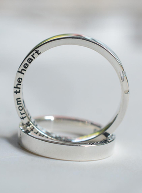 YSYH情侣S925原创唯一对戒定制