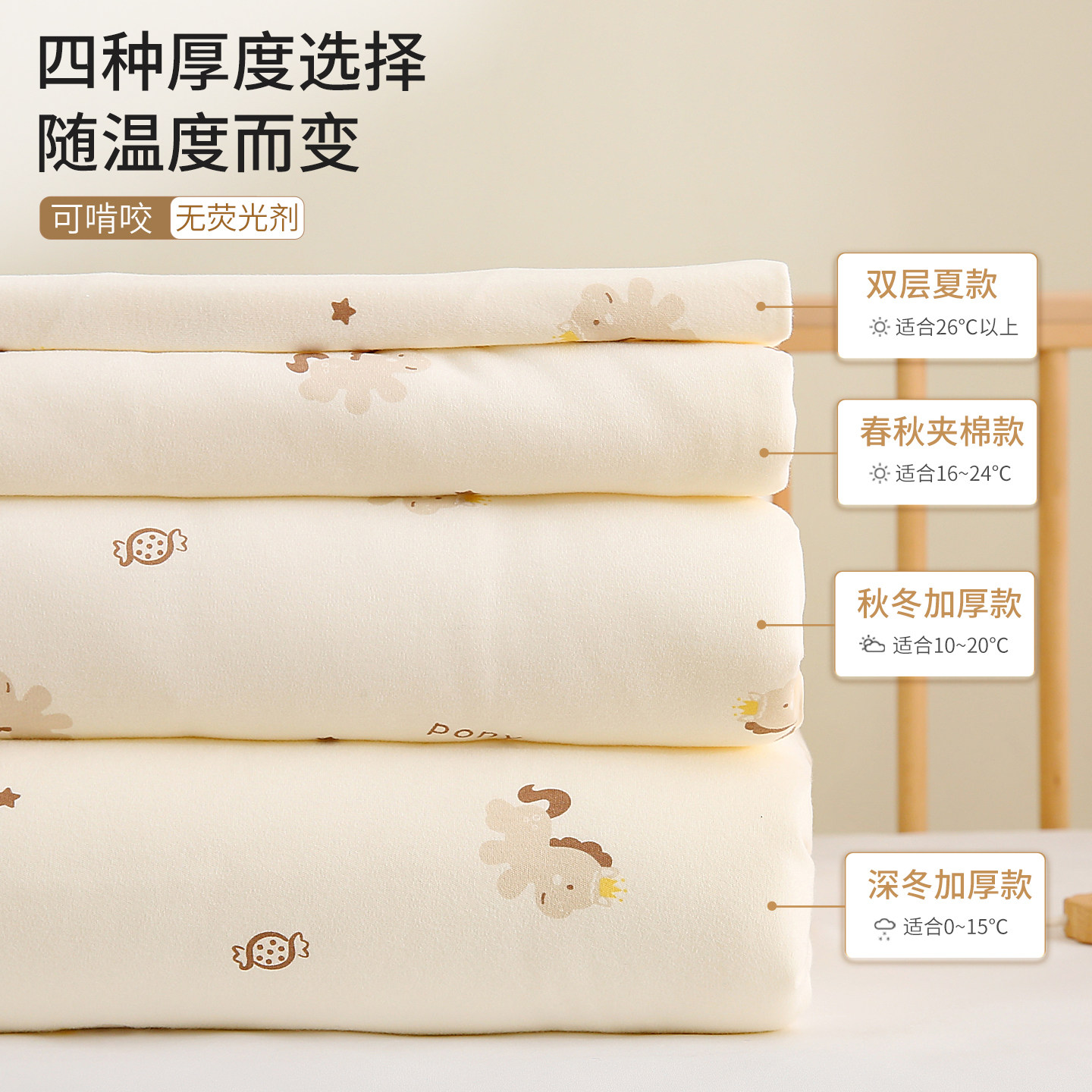 婴儿包被初生宝宝纯棉a类新生儿抱被秋冬加厚包单产房必备四季款