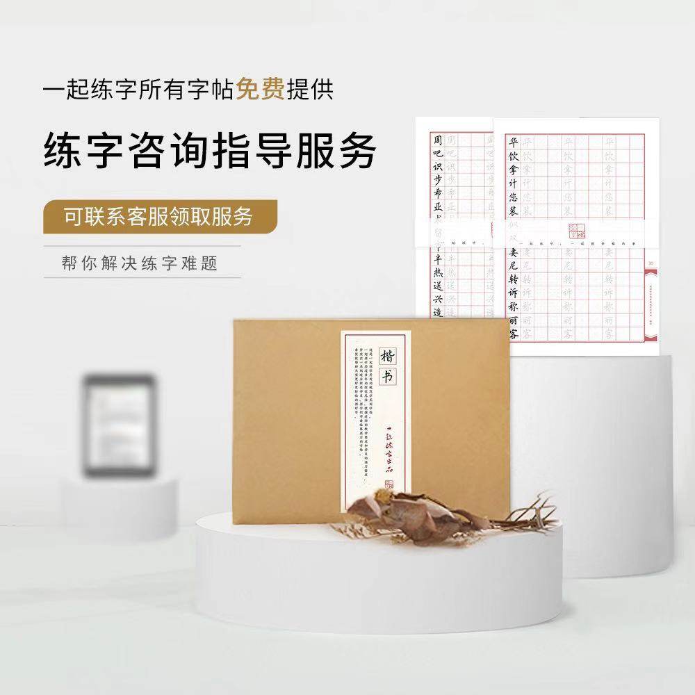 【有老师免费指导】一起练字楷书字帖大学生成年规范字小学生字体成人硬笔字帖一年级临摹描红本笔画正楷字贴入门基础控笔训练字本