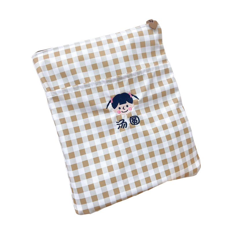 韩国刺绣定制名字防水旅行化妆包大容量拉链包ipad平板收纳袋礼物,淘宝优惠券,粉丝福利购,淘宝优惠卷