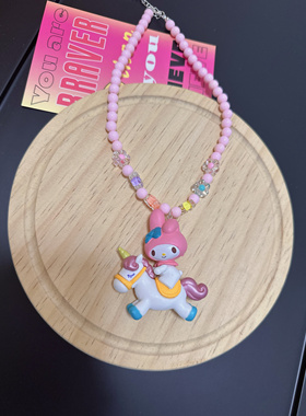 2025新款hellokitty独角兽项链美乐蒂库洛米可爱洛丽塔萝莉配饰品