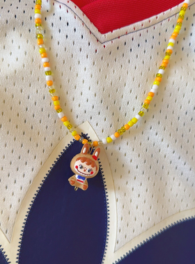 Liya原创网红拉布布lububu项链卡通可爱玩偶吊坠甜酷辣妹风配饰女