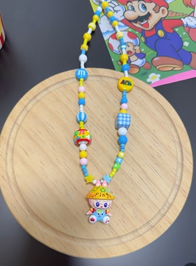 原创泡泡玛特星星人改娃可爱拉布布星之卡比可爱卡通多巴胺项链女