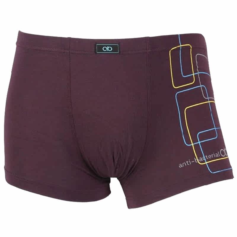 AB内衣男士内裤印花透气抗菌U凸平脚裤柔软高弹力竹纤维短裤男生,淘宝优惠券,粉丝福利购,淘宝优惠卷