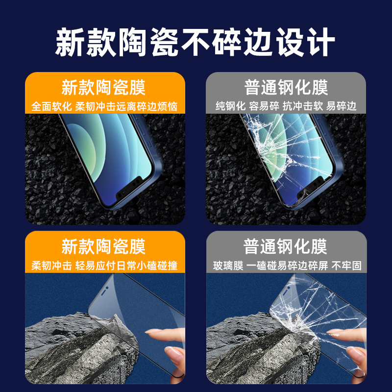 适用于华为优畅享50高清陶瓷膜全覆盖VP005防辐射护眼护瞳保护膜50plus抗蓝光不碎边钢化软膜VP003手机保护膜