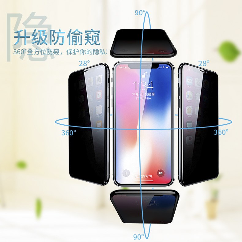 oppoA15S防窥钢化膜全屏覆盖防摔爆抗蓝光指纹玻璃刚化膜a15s防偷看窃隐私保护膜OPPOA15s原装屏保贴膜360度 - 图0