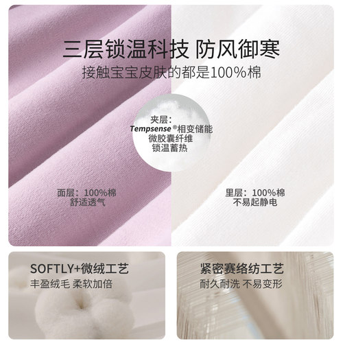 【恒温棉】女宝宝夹棉套装冬季儿童棉衣甜美婴儿衣服冬装保暖棉裤 - 图2