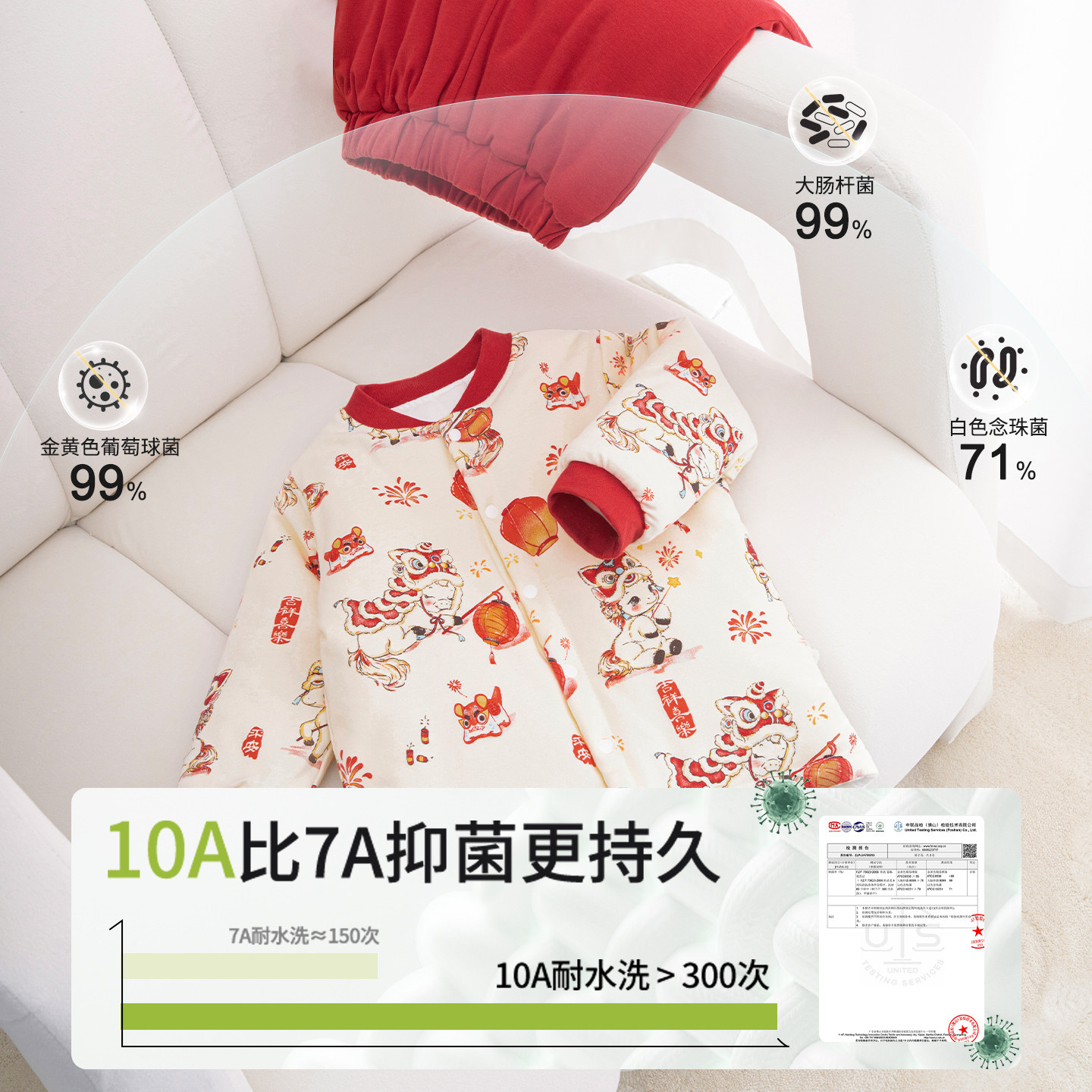 【拜年服】宝宝新年衣服套装秋冬夹棉婴儿红色拜年服儿童棉衣棉裤,淘宝优惠券,粉丝福利购,淘宝优惠卷