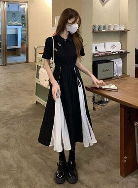 春夏季法式歇长裙新款女装茶子