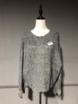 Big card for missing return shipping costs Self-handling F828 chest 160 long 56 grey sweater