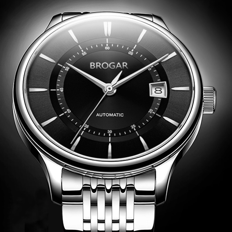 男士2020新款正品全自动时尚机械表 brogar手表国产腕表