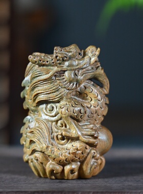 紫檀木文玩吉祥物手把件