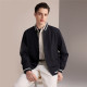 Giordano Jacket Men's Contrast Color Baseball Collar Mesh Woven Bomber Jacket 13074826