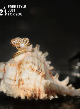 shes优雅时尚蝴蝶开口戒指女