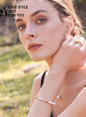 shes淡水珍珠拼接手链