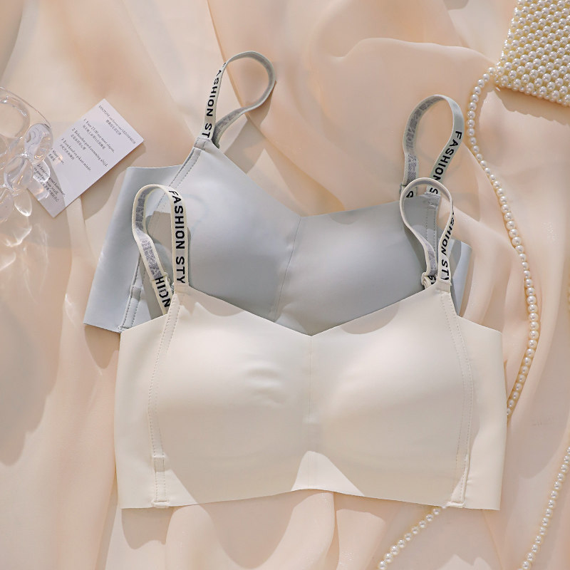 美背无痕夏季大胸显小防走光抹胸 伊诺沫文胸