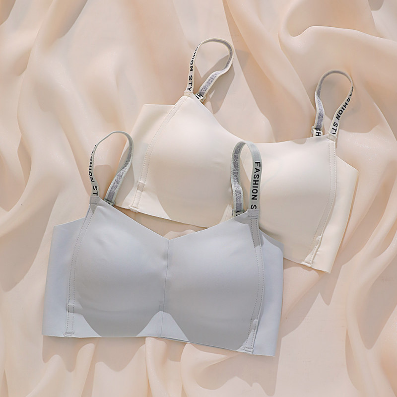 美背无痕夏季大胸显小防走光抹胸 伊诺沫文胸