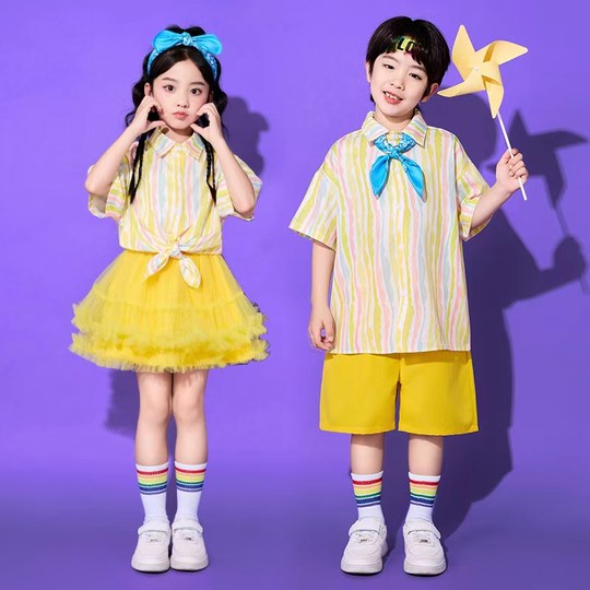 Children's Performance Costumes Primary School Cheerleading Costumes Kindergarten Graduation Photo Chorus Dance Costumes