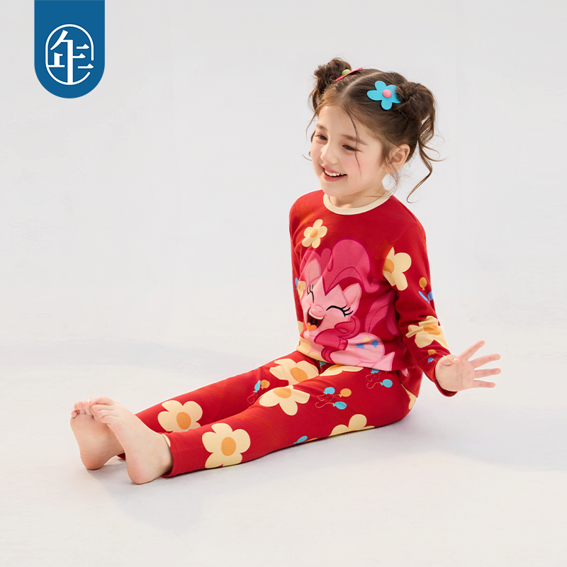 小马宝莉联名年衣童装家居服套装秋冬儿童睡衣秋衣秋裤睡衣裤纯棉 - 图2